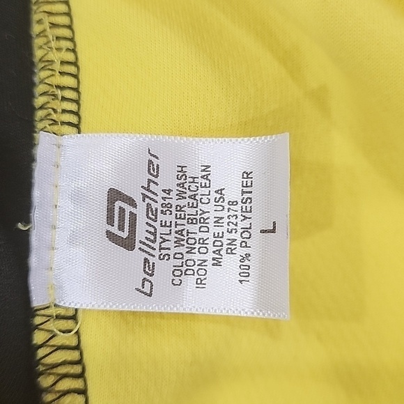 Bellwether Yellow/Black 1/4 Zip Lightweight Cycling Pullover Jacket Size L - Picture 6 of 6